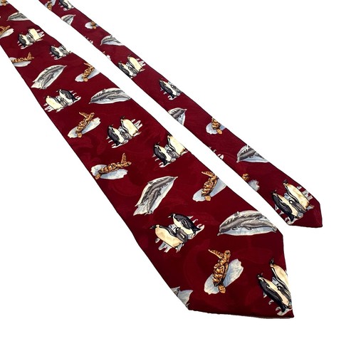 Wild Wolves Men's Necktie Endanged Species Wolf Wildlife Moon