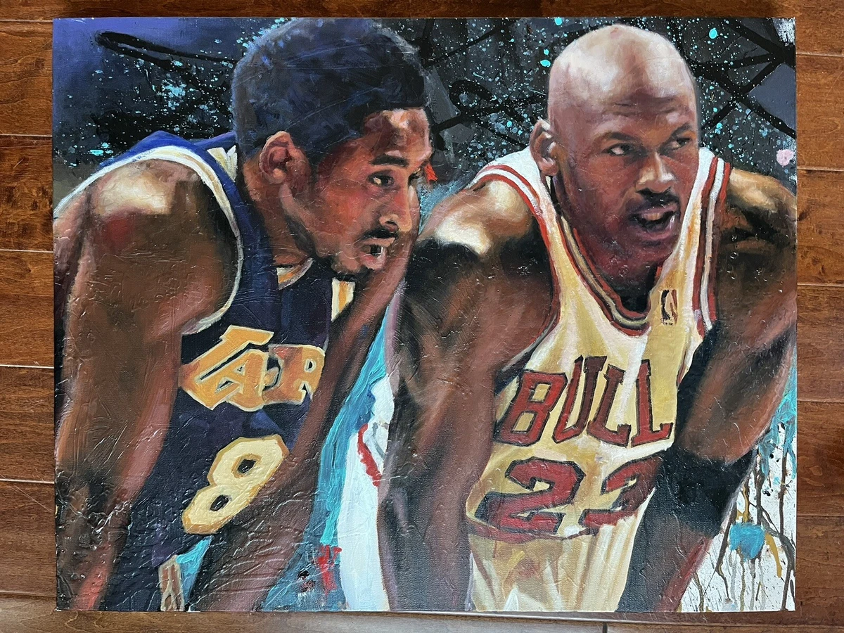 Michael Jordan & Kobe Bryant fine art limited edition painting