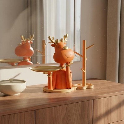 Hirsch Schlüsselhalter Praktisch Tischdeko Hirschfigur Schönes Geschenk für