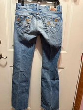 Big Star Light Blue Boot Cut Jeans with Embroidered Back Pockets 28R
