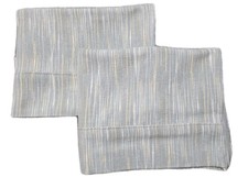 Set of 2 Blue tan Flannel Pillowcases 20 X 31 Standard/queen
