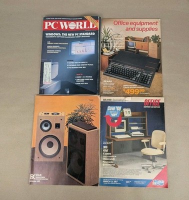 VINTAGE 1986-89 PC TECHNOLOGY CATALOG LOT SEARS SPECIALOG MAGAZINE C64 MAC IBM