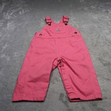 Carhartt Bibs Overalls Girl 12M Pink Canvas Snap Legs Rugged Adjustable Outdoor