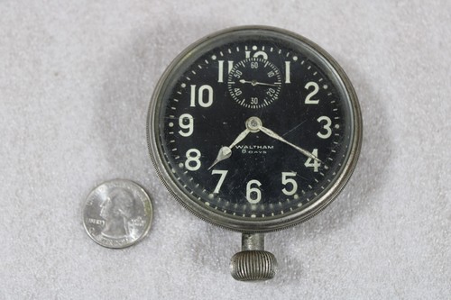 Antique Waltham 8 Day Automobile Dash Clock 1920s USA Parts/Repair C2-12