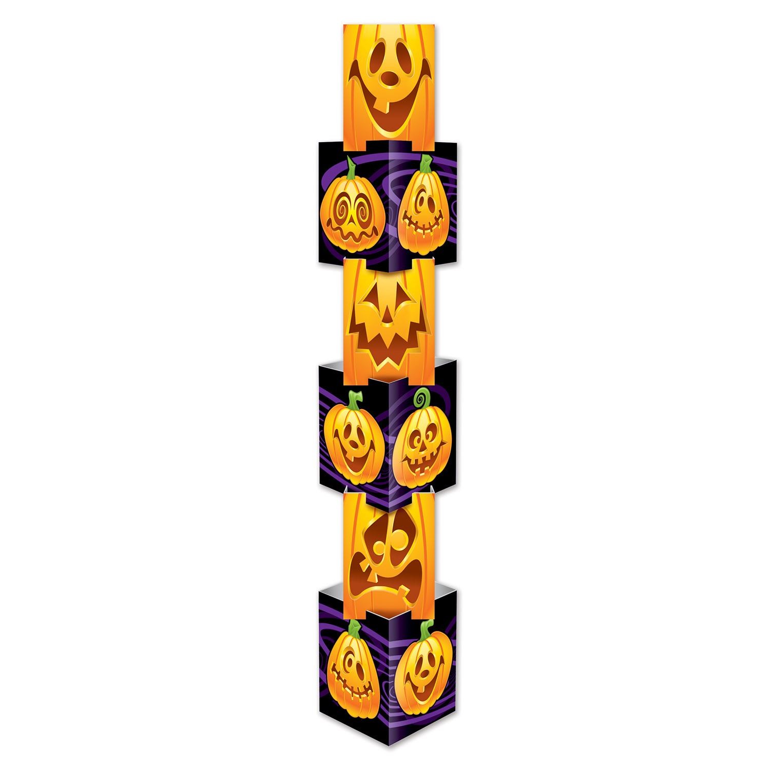 Beistle Halloween Jack-O-Lantern Column Decoration for Spooky Party Supplies