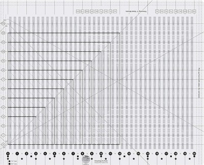 Creative Grids Stripology XL Slotted Quilting Ruler CGRGE1XL USA-17-3/4in x 22in