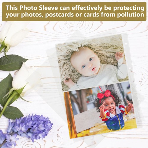 20 piezas fundas de plástico para álbum de fotos hojas sueltas páginas recambios almacenamiento transparente - Imagen 6 de 12