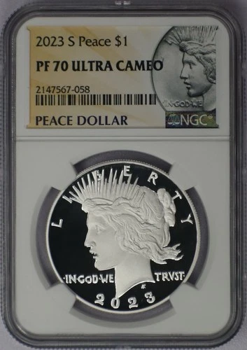 2023-S Peace Silver Dollar - NGC PF 70 Ultra Cameo