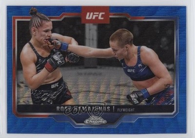 2025 Topps Chrome UFC Blue Wave Refractor 20/75 Rose Namajunas #89 02v3
