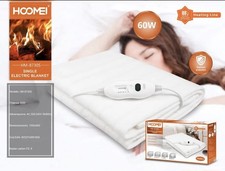 Couverture chauffante 150*80CM 2zones sous-lit chauffant 4 niveaux de chauffage