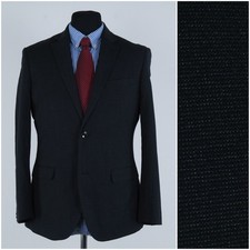 Mens Flacked Blazer 40S UK Size MANCODE Casual Dark Grey Sport Coat Jacket