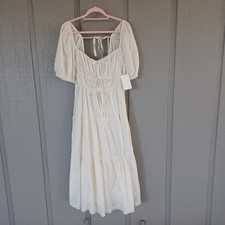 Ulla Johnson Palma Midi Dress Size 12 Cottagecore Milkmaid Cotton In Pristine