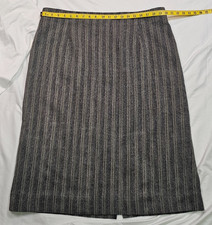 Vintage Vertical Tweed Lined Skirt Women  s XXL Back Slit