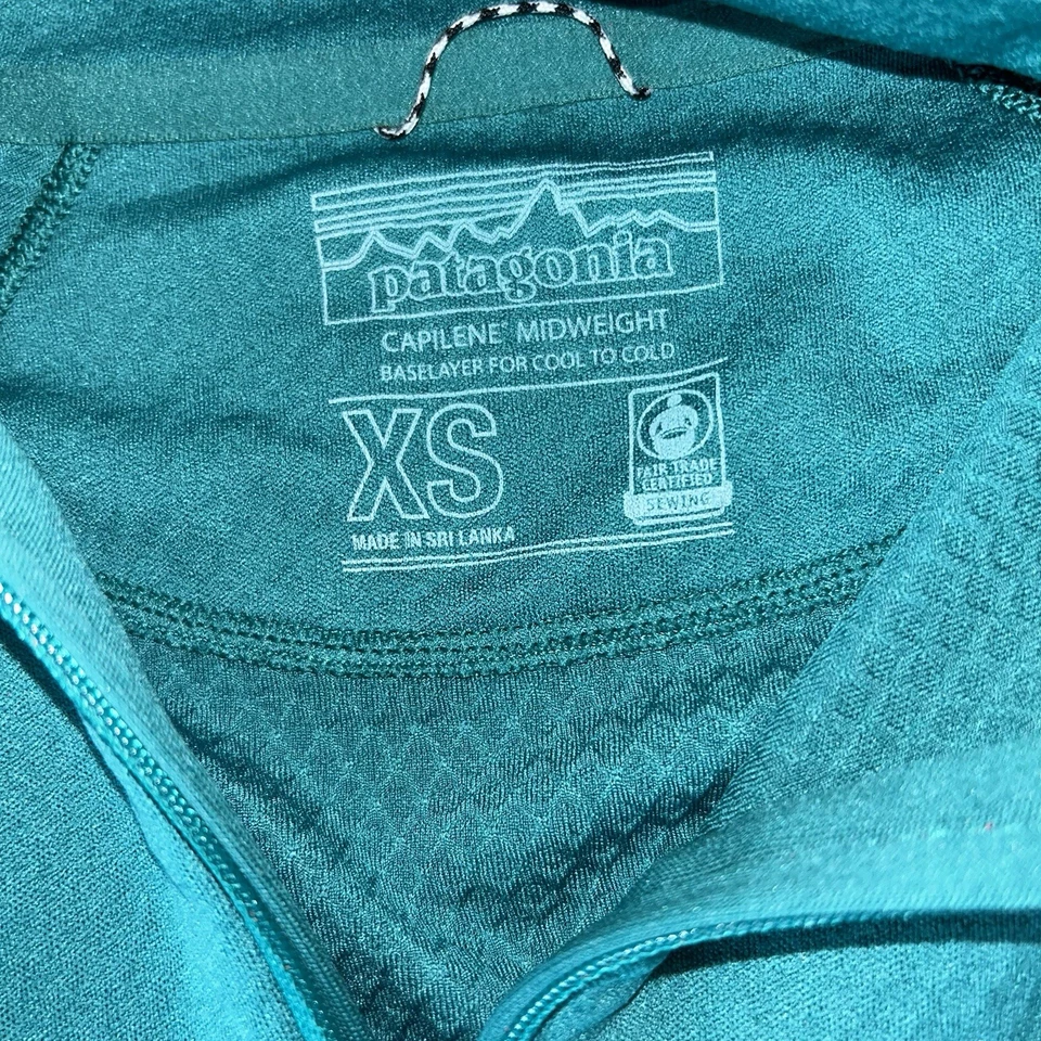Top Patagonia Capilene Peso Medio 1/4 Cremallera Manga Larga Para Mujer XS Foto 4 de 4