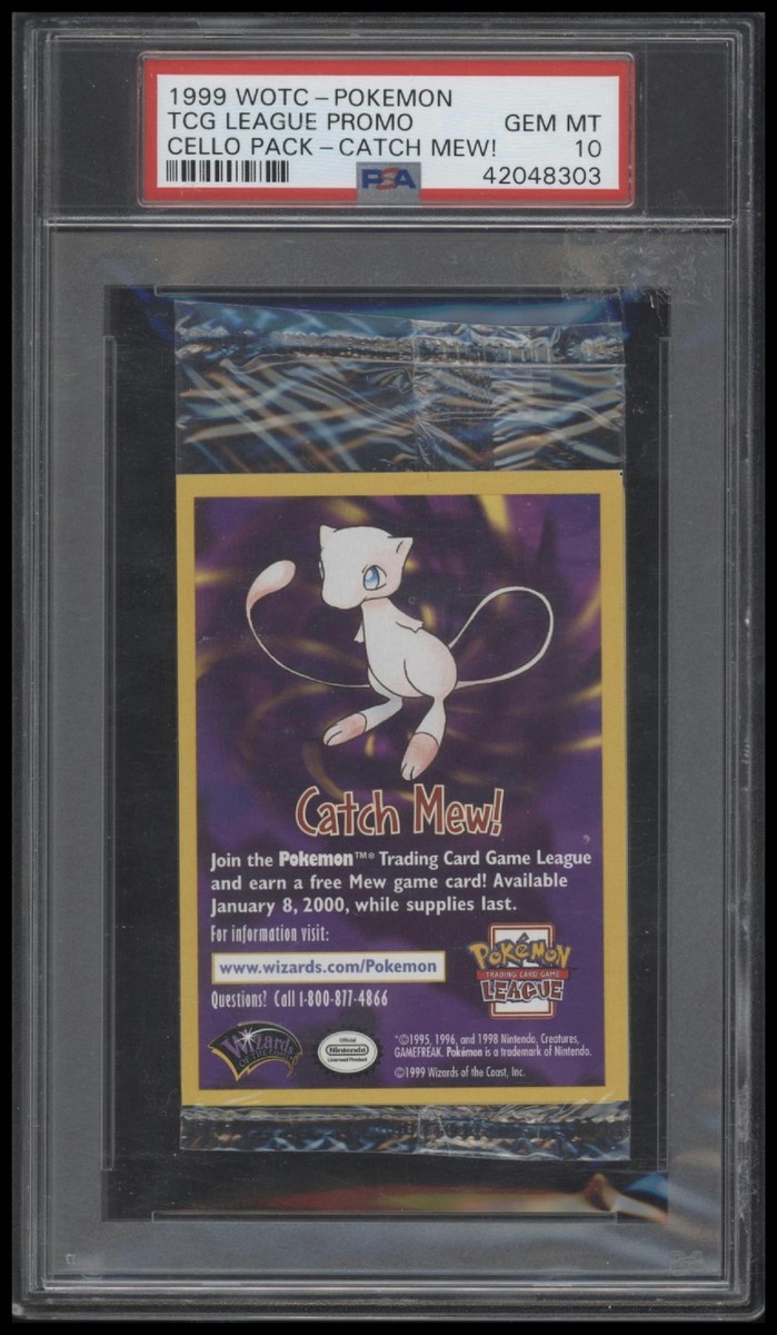 PSA 10 1999 Catch Mew! Pokemon TCG League Promo Cello Pack WOTC PSA 10 1999 Catch Mew! Pokemon TCG League Promo Cello Pack WOTC