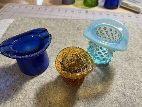 Vintage Glass Toothpick Holders LOT Of 3