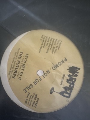 The Futures Let's Get To It Warped Records 1982 Promo Vinyl Record Stereo