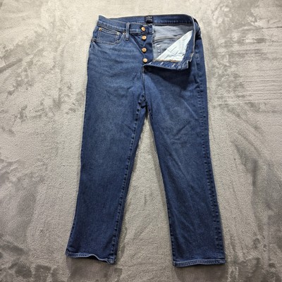 J. Crew Essential Straight Jeans Size 30 All Day Stretch Dark Wash Denim