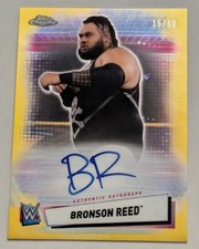 2021 Topps Chrome WWE Bronson Reed Auto Gold Refractor #/50🔥