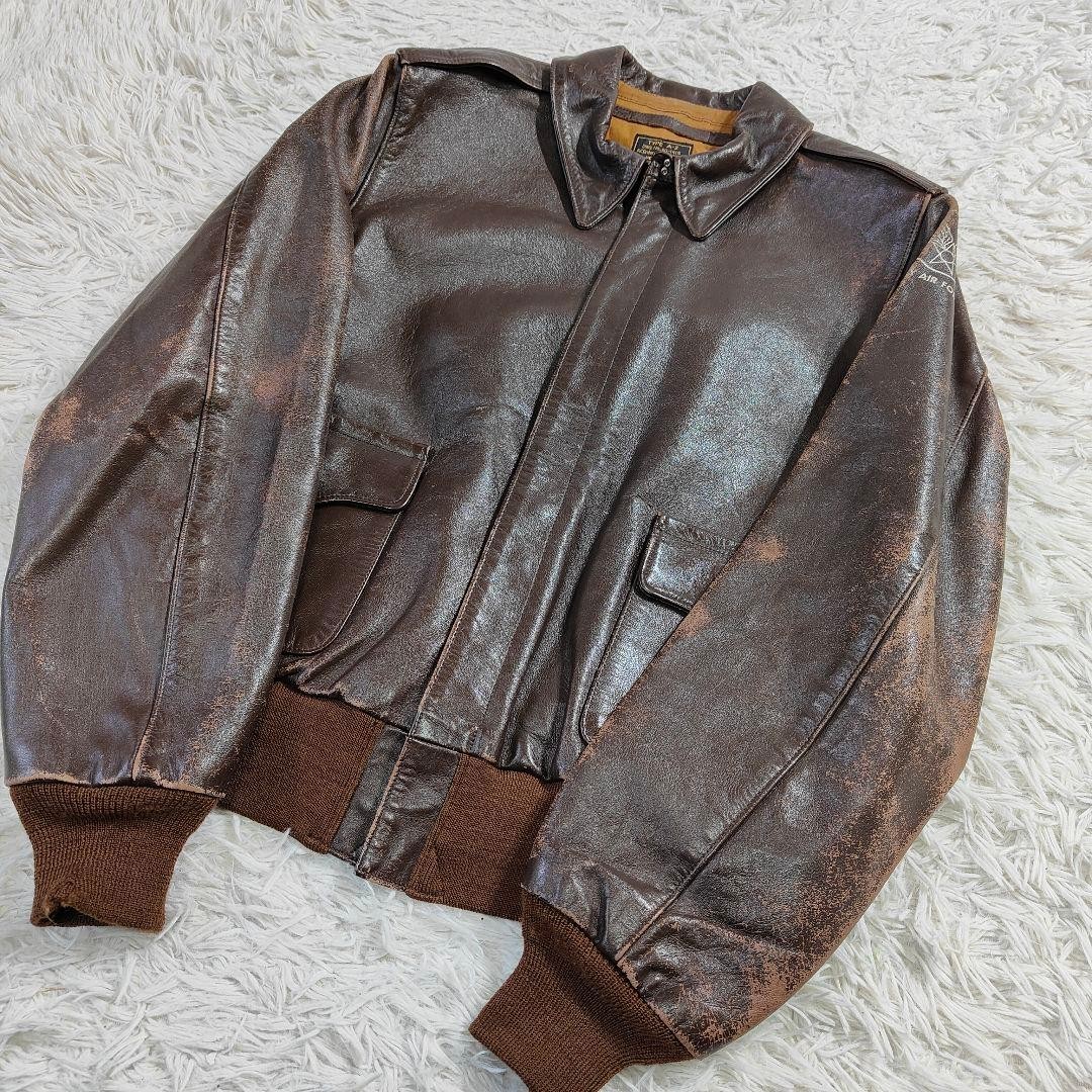 Buzz Rickson's A-2 Flight Jacket Horsehide Brown … - image 3