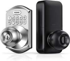 TEEHO Keyless Entry Electronic Door Locks with Keypads - Deadbolt Smart Lock - F