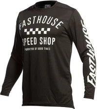 Fasthouse Carbon Mens MX Offroad Jersey Black
