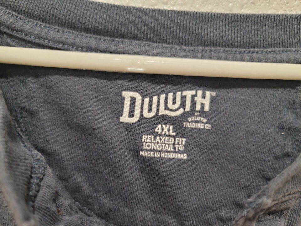 Duluth relaxed fit longtail 4XL blue button good shape no holes | eBay