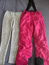 Schnee-Skihose Pink Gr.152 +Thermoleggins Gr.158/164