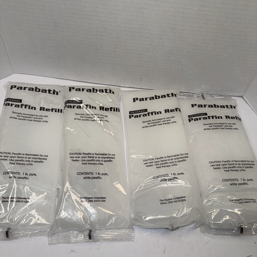 Lot of 4 Packages of Universal Parabath Paraffin Wax Refills; 1 Pound Each NEW.