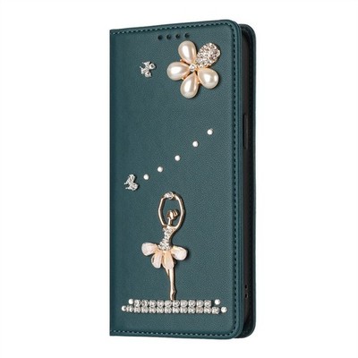 Ballet Girl Diamond Leather Wallet Phone Case For Redmi Note 15 14 12 13 11 10 9