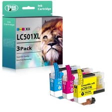 3 Pack LC501XL Color Ink Cartridge For Brother 501XL MFC-J1260DW J1360DW J1260W