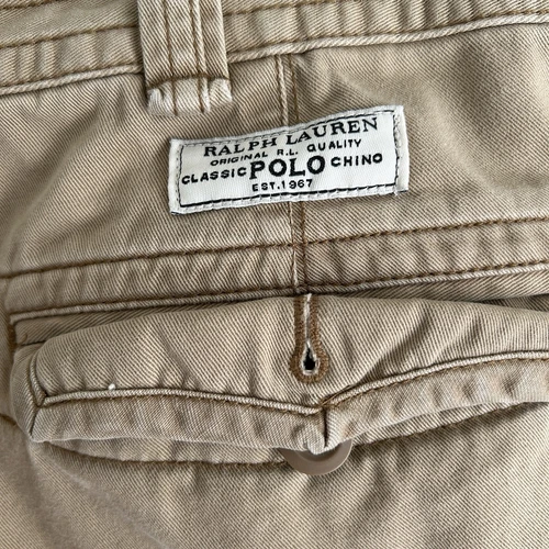 Polo Ralph Lauren Cargo Shorts Mens Sz 34 Cotton Utility Pocket Beige - Picture 9 of 18
