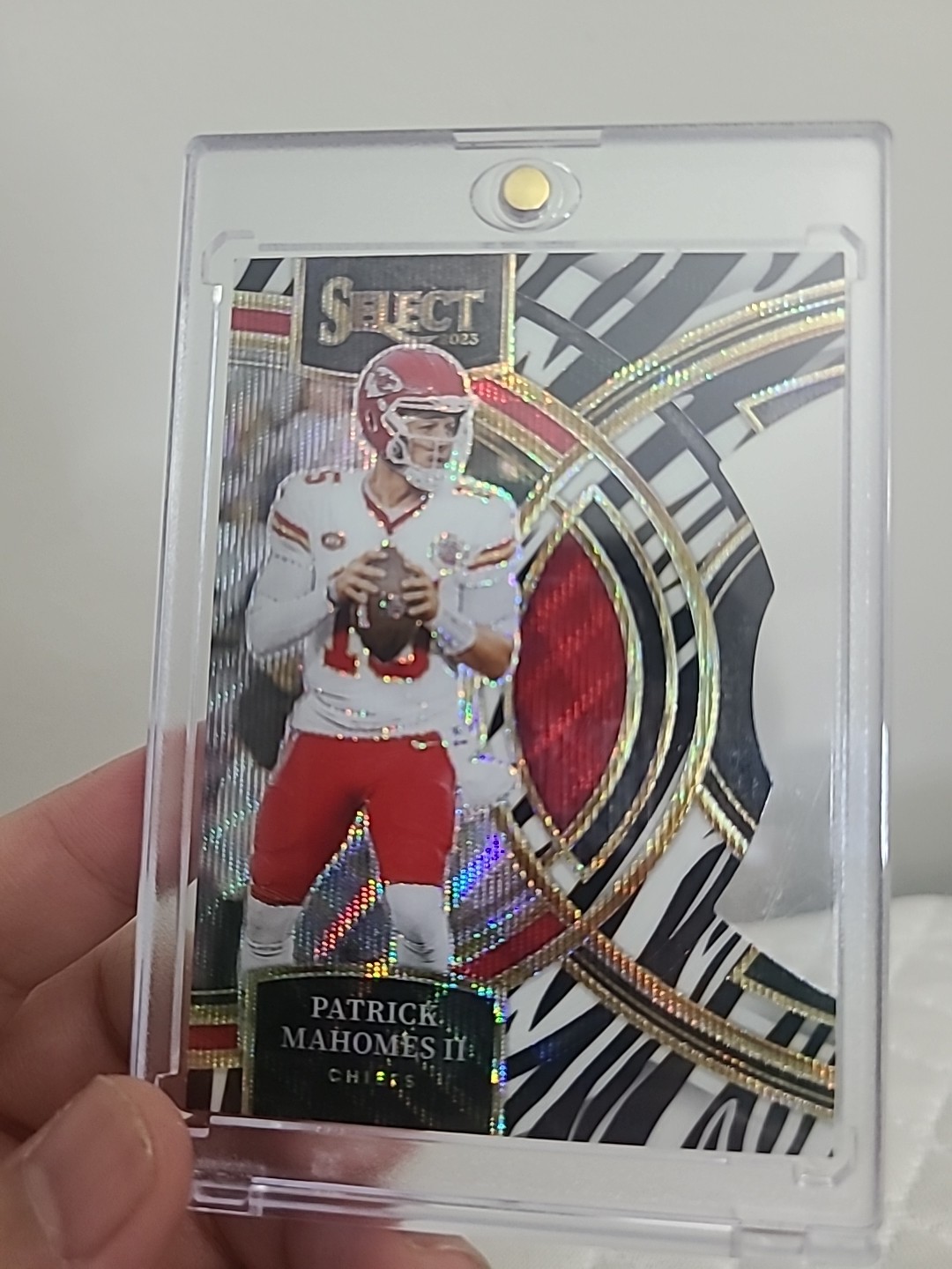 2023 Panini Select - Premier Level Patrick Mahomes II #140 Zebra Prizm Die-Cut