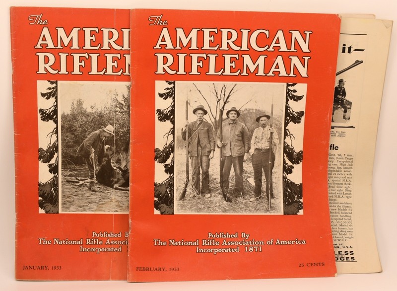 American Rifleman 1933 Jan. Feb. & Sept. Magazine Editions - Natl. Rifle Assoc.