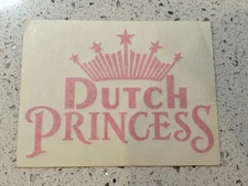 DUTCH BROS Coffee Dutch Princess Sticker Decal Old Style  - HTF RARE!