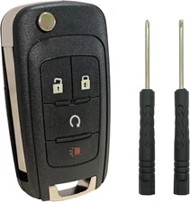 Key Fob Case Shell Replacement Fits for Chevrolet Chevy Equinox Sonic Trax Terra