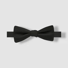 Ryan Seacrest Distinction Men's Black Silk Solid Pre-Tied Bow Tie