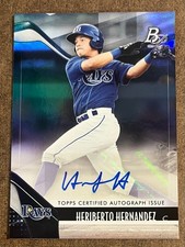 2021 Bowman Platinum Autograph TOP-84 HERIBERTO HERNANDEZ - Rays Auto