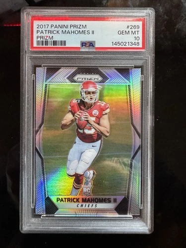2017 Panini Prizm Patrick Mahomes II #269 PSA 10 Rookie Silver Prizm Chiefs
