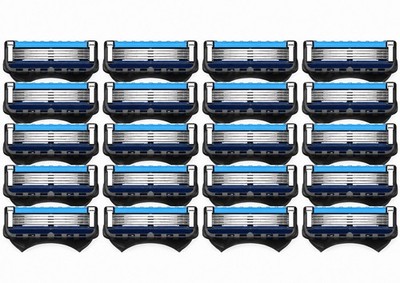 20x RASIERKLINGEN FÜR GILLETTE FUSION 5 PROGLIDE EDELSTAHL-KLINGEN ERSATZ