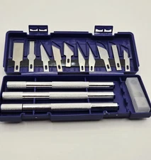 13pcs Aluminum Alloy Carving Knife Set Including Cutter Paper Knife Blue