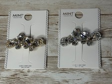 Beautiful Double Butterfly Rhinestone and Crystal Hair Clips   Choose Color