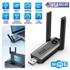 1800Mbps USB WiFi 6 Adapter Dual Band USB 3.0 Wireless Dongle Antenna For PC