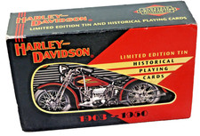 Harley Davidson Limit Edition Historical Playing Cards Collectible Tin 1903-1950