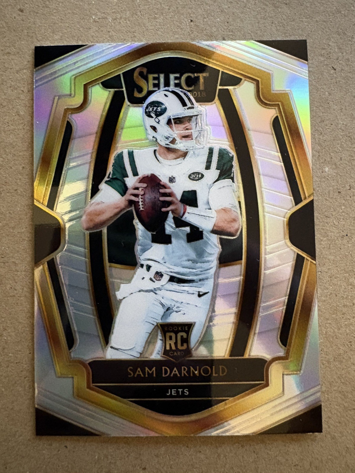 2018 Sam Darnold Select Premier Level Silver Prizm Rookie Card #107 Seahawks