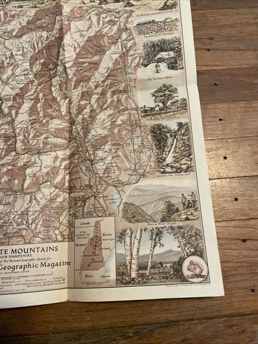 The White Mountains Of New Hampshire * 1937* National Geographic 17 X 20” - Picture 7 of 7