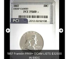 1957 Franklin Half Dollar Proof DCAM Premium Coin
