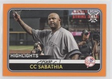 2020 Topps Big League Highlights Orange CC Sabathia #288 HOF 05v0
