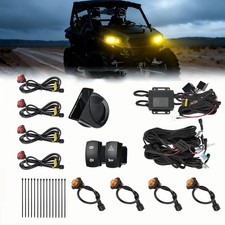 UTV Turn Signal Kit with Horn, Plug and Play, Pre-Wired UTV ATV Blinker with ...