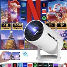 Mini Projector WIFI 6 Bluetooth 4K 1080P Support 180� Rotatable 130'' Screen NEW